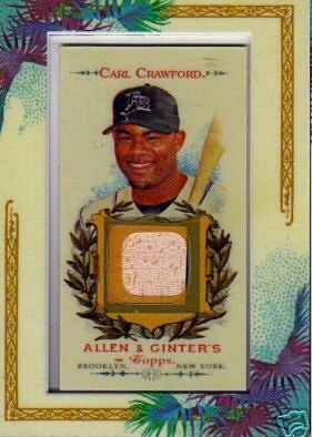 2007 Topps Allen and Ginter Relics #CC Carl Crawford Bat H