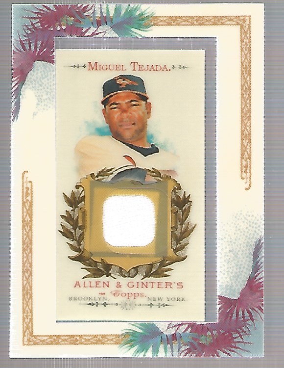 2007 Topps Allen and Ginter Relics #MT Miguel Tejada J
