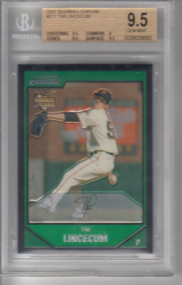 2007 Bowman Chrome #217 Tim Lincecum RC