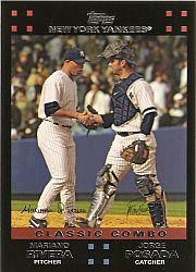 2007 Yankees Topps Gift Set #NYY41 Mariano Rivera/Jorge Posada
