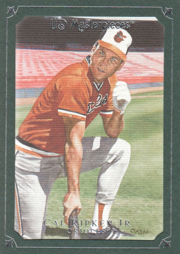 2007 UD Masterpieces Green Linen #53 Cal Ripken Jr.