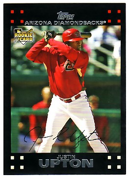2007 Topps Update Red Back #327 Justin Upton