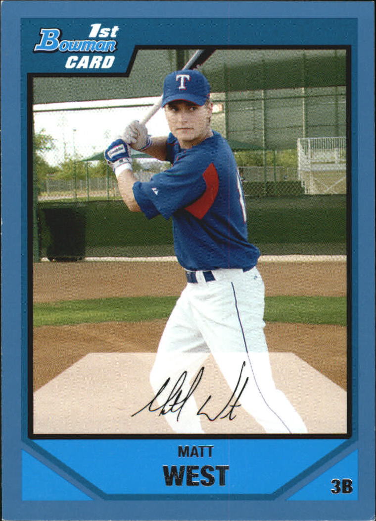 2007 Bowman Draft Draft Picks #BDPP22 Matt West