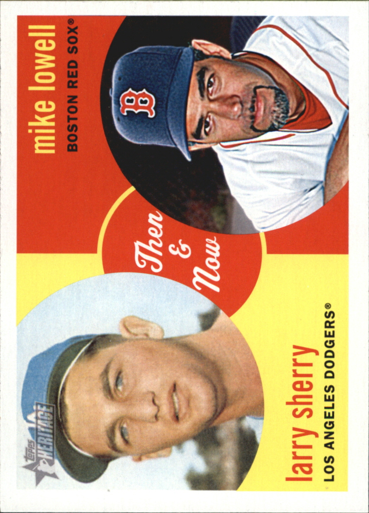 2008 Topps Heritage High Numbers Then and Now #TN3 Larry Sherry/Mike Lowell