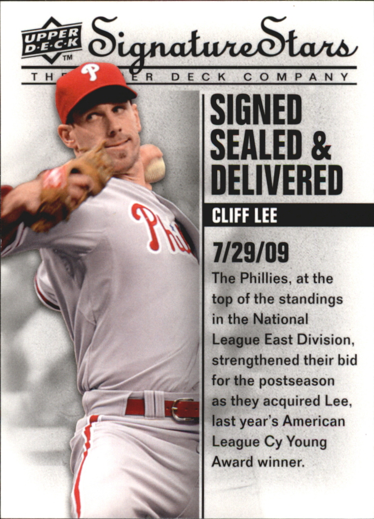 2009 Upper Deck Signature Stars Signed Sealed and Delivered #SSD6 Cliff Lee