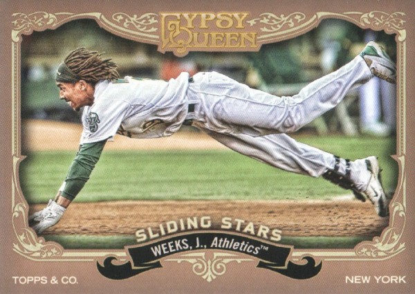 2012 Topps Gypsy Queen Sliding Stars #JW Jemile Weeks
