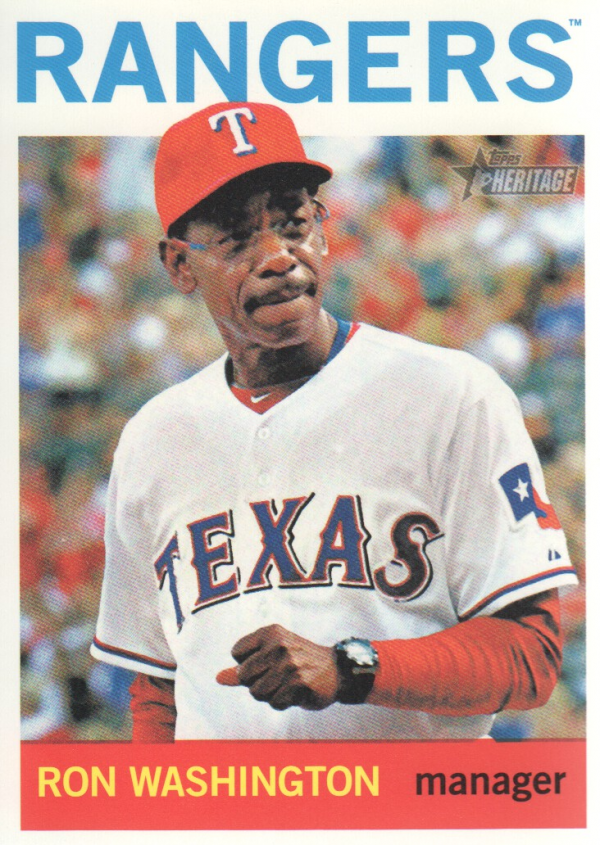2013 Topps Heritage Texas Rangers Baseball Card 76 Ron Washington eBay