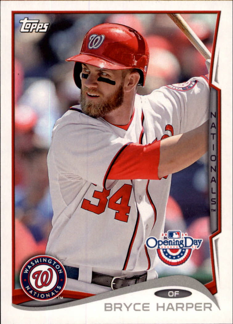 bryce,bryce蝴蝶 2014 topps opening day #200a bryce harper/vertical card - nm