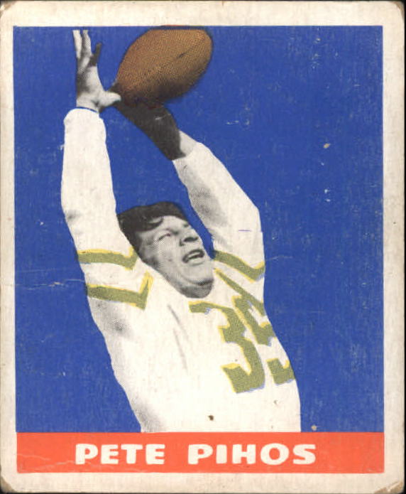 1948 Leaf #16A Pete Pihos YJN RC/(Yellow jersey number)