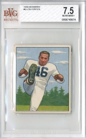 1950 Bowman #6 Lou Groza RC