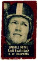 1950 Topps Felt Backs #71A Darrell Royal Brn RC
