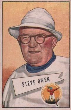 1952 Bowman Large #4 Steve Owen CO RC