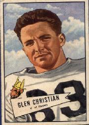1952 Bowman Large #54 Glen Christian SP RC