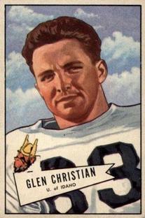 1952 Bowman Small #54 Glen Christian RC
