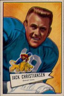 1952 Bowman Small #129 Jack Christiansen RC