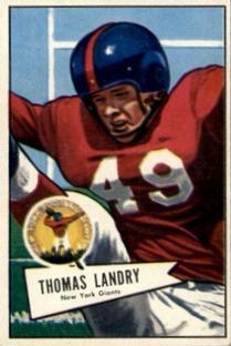 1952 Bowman Small #142 Tom Landry