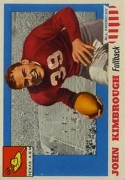 1955 Topps All American #2 John Kimbrough RC