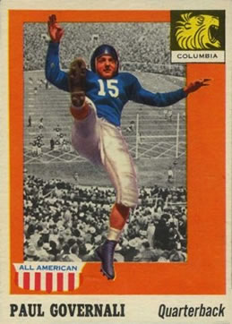1955 Topps All American #73 Paul Governali RC