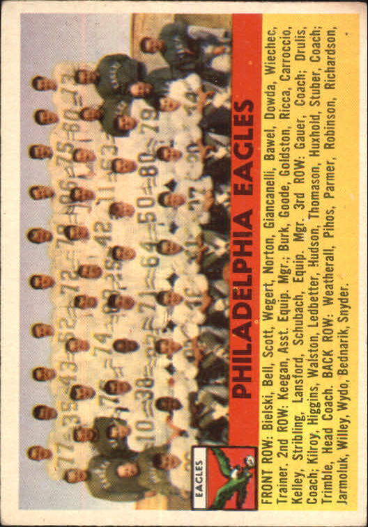 1956 Topps #40 Philadelphia Eagles