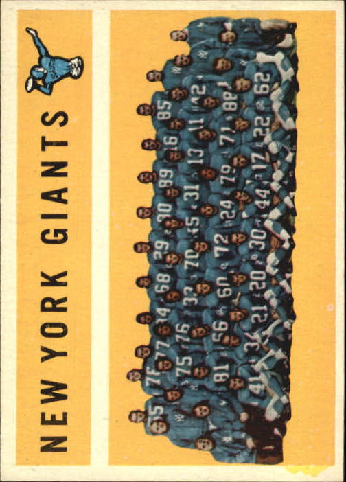 1960 Topps #82 New York Giants
