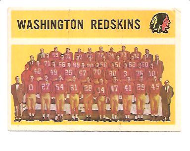 1960 Topps #132 Redskins Team