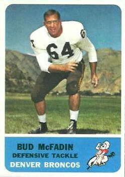 1962 Fleer #41 Bud McFadin