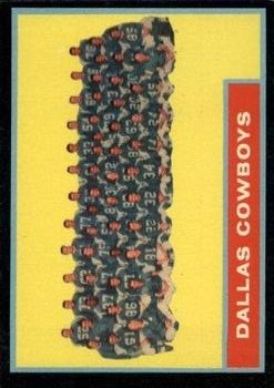 1962 Topps #49 Cowboys Team