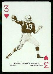 1963 Stancraft Playing Cards #3H Johnny Unitas