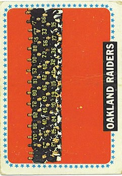 1964 Topps #153 Oakland Raiders