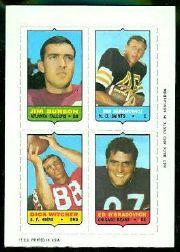 1969 Topps Four-in-One Inserts #12 Burson/Abramowicz/O'Bradovich/Witcher