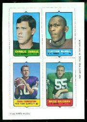 1969 Topps Four-in-One Inserts #16 Durkee/McNeil/Baughan/Tarkenton