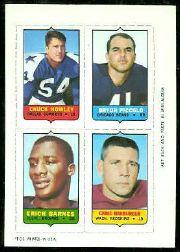 1969 Topps Four-in-One Inserts #26 Howley/Piccolo/Hanburger/Barnes