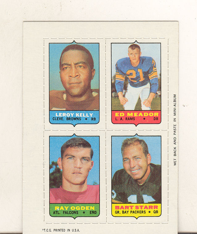 1969 Topps Four-in-One Inserts #31 Kelly/Meador/Starr/Ogden
