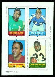 1969 Topps Four-in-One Inserts #34 Lang/Lilly/Butler/Brodie