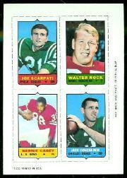 1969 Topps Four-in-One Inserts #50 Scarpati/Rock/Concannon/Casey