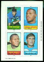 1969 Topps Four-in-One Inserts #51 Sestak/Wright/Moreau/Snell