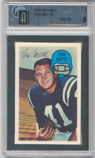 1970 Kellogg's #3 Tom Matte