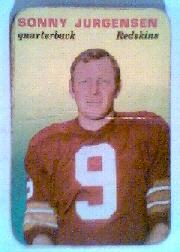 1970 Topps Glossy Inserts #20 Sonny Jurgensen