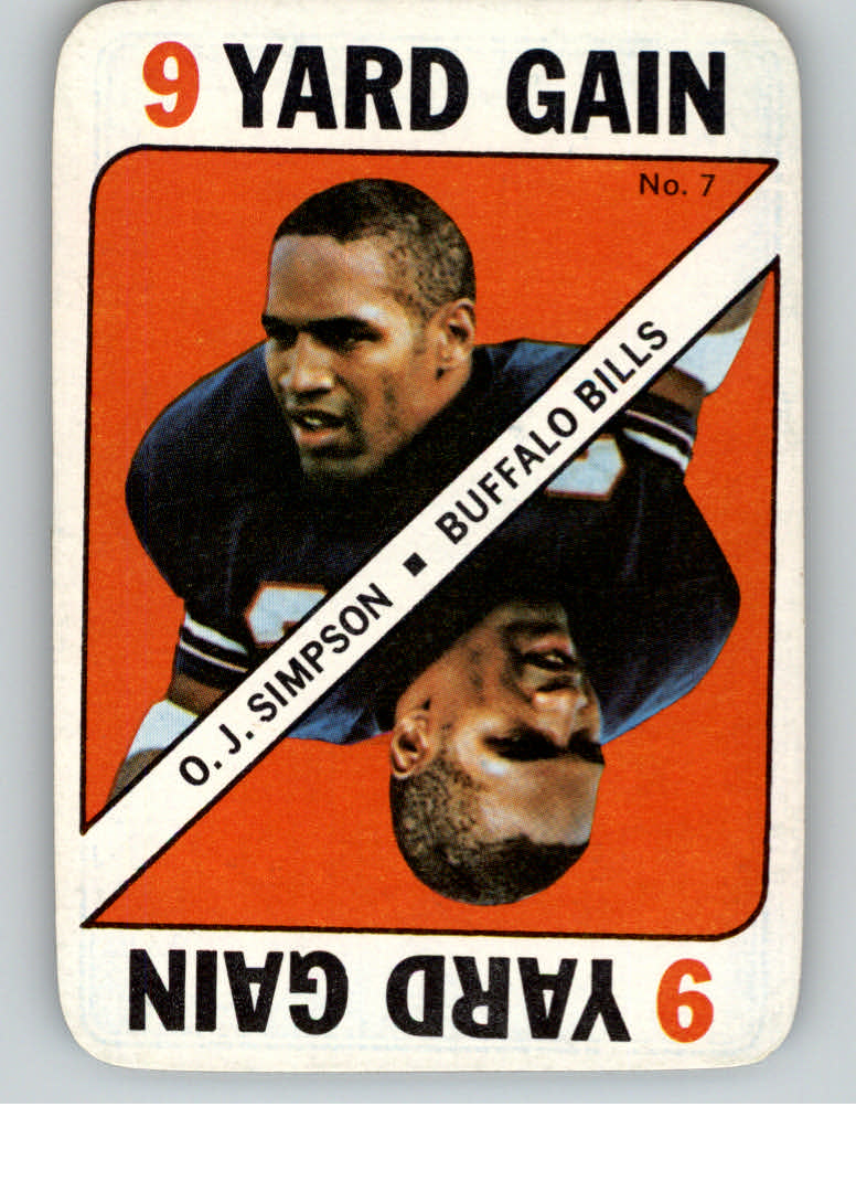 1971 Topps Game Inserts #7 O.J. Simpson