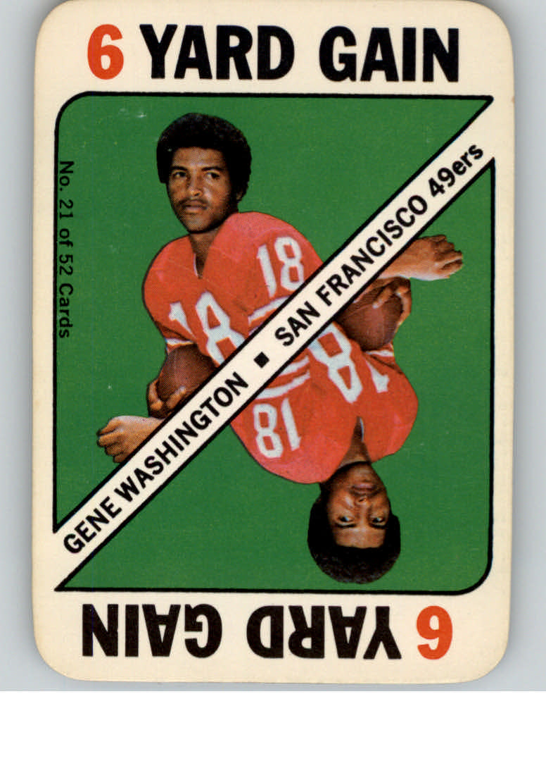 1971 Topps Game Inserts #21 Gene Washington 49er