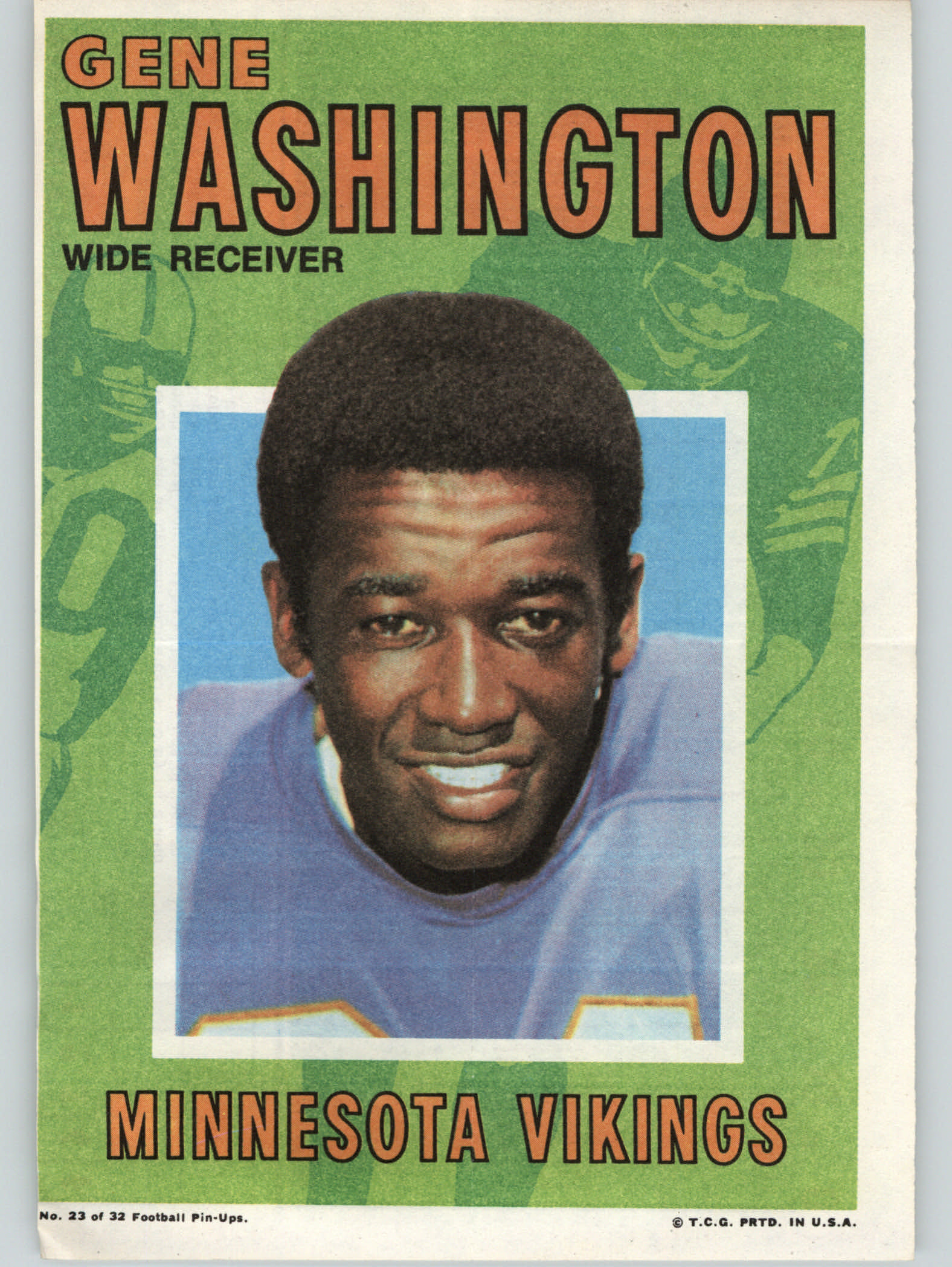 1971 Topps Posters Inserts #23 Gene Washington Vik