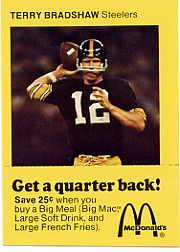 1975 McDonald's Quarterbacks #1 Terry Bradshaw