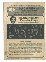 1976 Wonder Bread #12 Garo Yepremian back image