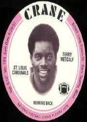1976 Crane Discs #20 Terry Metcalf