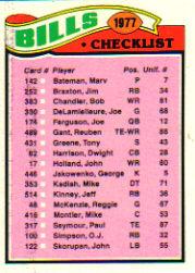 1977 Topps #203 Buffalo Bills CL