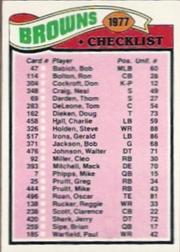 1977 Topps #206 Cleveland Browns CL