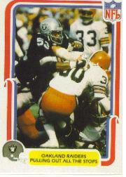 1980 Fleer Team Action #40 Oakland Raiders