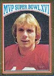 1982 Topps Stickers #5 MVP Joe Montana/Super Bowl XVI * FOIL