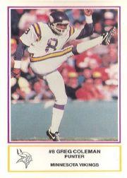 1984 Vikings Police #9 Greg Coleman