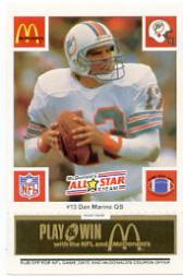 1986 McDonald's All-Stars Green Tab #13 Dan Marino